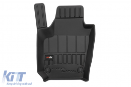 Specific rubber mats from Frogum 3D ProLine series suitable for Volkswagen Polo, Seat Ibiza IV 2008-2017, Skoda Fabia 2014-2022, 4-piece set, black color, with 24-month warranty-image-6221456