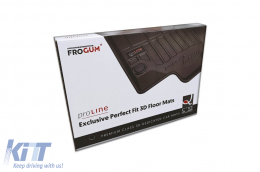 Specific rubber mats from Frogum 3D ProLine series suitable for Volkswagen Polo, Seat Ibiza IV 2008-2017, Skoda Fabia 2014-2022, 4-piece set, black color, with 24-month warranty-image-6221459