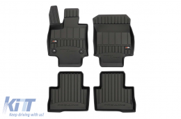 Specific rubber mats from Frogum 3D ProLine series suitable for Toyota Rav4, Rav4 Hybrid after 2018, Suzuki Across after 2020, 4-piece set, black color, with 24-month warranty - ABFMT6017622