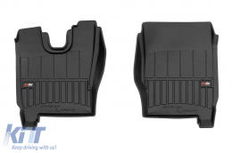 image-37-Specific rubber mats from Frogum 3D ProLine series suitable for Iveco Eurocargo 160 after 2015, 2-piece set, black color, with 24-month warranty
