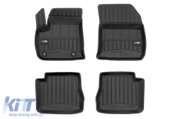 image-0-Specific rubber mats from Frogum 3D ProLine series suitable for Citroen C4 EV after 2021, 4-piece set, black color, with 24-month warranty