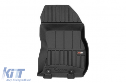 Specific rubber mats from Frogum 3D ProLine series suitable for Subaru Outback, Legacy 2009-2014 automatic, 4-piece set, black color, with 24-month warranty-image-6223312