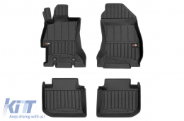 Specific rubber mats from Frogum 3D ProLine series suitable for Subaru Impreza, XV 2012-2016, Levorg 2014-2020, WRX Sti 2015-2021, 4-piece set, black color, with 24-month warranty - ABFMS6017915