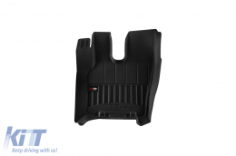 Specific rubber mats from Frogum 3D ProLine series suitable for DAF XD after 2022 for version with right cinema seat, 2-piece set, black color, with 24-month warranty-image-6223834