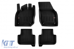 image-60-Specific rubber mats from Frogum 3D ProLine series suitable for Volkswagen Tiguan after 2024, petrol and diesel, not suitable for Mild Hybrid, 4-piece set, black color, with 24-month warranty