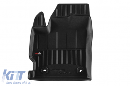 Specific rubber mats from Frogum 3D ProLine series suitable for Toyota Corolla combi, Hybrid after 2018, for 1st and 2nd rows, 3-piece set, black color, with 24-month warranty-image-6224326