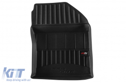 Specific rubber mats from Frogum 3D ProLine series suitable for Toyota Corolla combi, Hybrid after 2018, for 1st and 2nd rows, 3-piece set, black color, with 24-month warranty-image-6224327