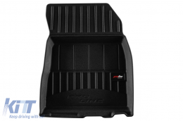 Specific rubber mats from Frogum 3D ProLine series suitable for Nissan Qashqai Hybrid after 2024, for 1st and 2nd rows, 3-piece set, black color, with 24-month warranty-image-6224337