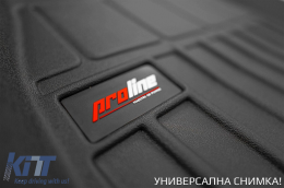 Specific rubber mats from Frogum 3D ProLine series suitable for Nissan Qashqai Hybrid after 2024, for 1st and 2nd rows, 3-piece set, black color, with 24-month warranty-image-6224341