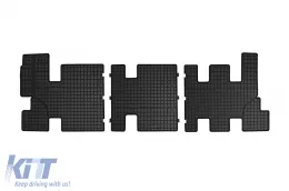 image-10-Specific rubber mats from Frogum El Toro series suitable for Ford Transit Custom, Tourneo Custom 2012-2017, for third row seats, 3-piece set, black color