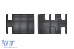 Specific rubber mats from Frogum El Toro series suitable for Citroen Jumpy after 2016, for third row seats, 2-piece set, black color - ABFMC6023961