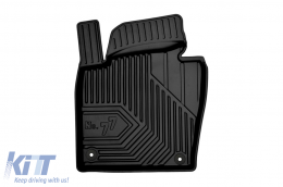 Specific rubber mats from Frogum No. 77 series suitable for VW Passat B6, B7 2005-2014, CC 2008-2017, 4-piece set, black color-image-6226515