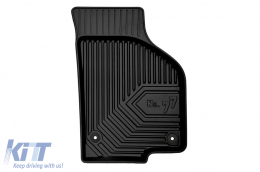 Specific rubber mats from Frogum No. 77 series suitable for VW Passat B6, B7 2005-2014, CC 2008-2017, 4-piece set, black color-image-6226516