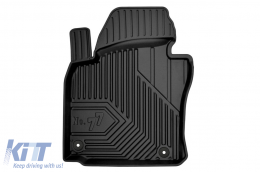 Specific rubber mats from Frogum No. 77 series suitable for Skoda Octavia 2004-2013, VW Golf VI 2008-2012, 4-piece set, black color-image-6226553