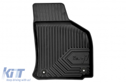 Specific rubber mats from Frogum No. 77 series suitable for Skoda Octavia 2004-2013, VW Golf VI 2008-2012, 4-piece set, black color-image-6226554