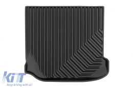 Specific rubber mats from Frogum No. 77 series suitable for VW Golf 4 1997-2006, New Beetle 1998-2010, Skoda Octavia 1996-2010, Seat Leon, Toledo 1995-2005, 4-piece set, black color-image-6226776