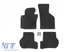 Specific rubber mats from Geyer & Hosaja suitable for VW Golf V 2003-2008, Golf VI 2008-2013, Jetta III 2005-2010, Scirocco III after 2008, Seat Leon 2006-2012, Skoda Octavia 2004-2013, 4-piece set, b - ABFMV6018531