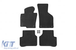 Specific rubber mats from Geyer & Hosaja suitable for VW Passat B6 2005-2010, Passat B7 2010-2014, Passat CC 2008-2011, 4-piece set, black color - ABFMV6018532