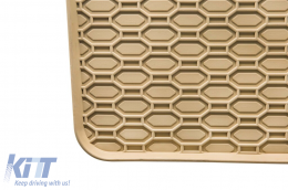 Specific rubber mats from Geyer & Hosaja suitable for VW Golf VII 2012-2019, Golf VIII with speedometer after 2019, Seat Leon III 2013-2019, Seat Leon IV after 2020, 4-piece set, beige color-image-6227321