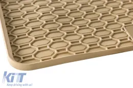 Specific rubber mats from Geyer & Hosaja suitable for VW Golf VII 2012-2019, Golf VIII with speedometer after 2019, Seat Leon III 2013-2019, Seat Leon IV after 2020, 4-piece set, beige color-image-6227322