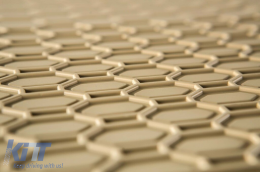 Specific rubber mats from Geyer & Hosaja suitable for VW Golf VII 2012-2019, Golf VIII with speedometer after 2019, Seat Leon III 2013-2019, Seat Leon IV after 2020, 4-piece set, beige color-image-6227324