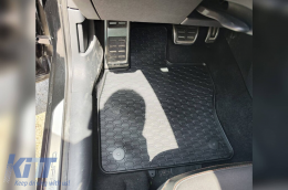 Specific rubber mats from Geyer & Hosaja suitable for VW Golf VII 2012-2019, Golf VIII with speedometer after 2019, Seat Leon III 2013-2019, Seat Leon IV after 2020, 4-piece set, black color-image-6227332