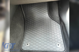 Specific rubber mats from Geyer & Hosaja suitable for VW Golf VII 2012-2019, Golf VIII with speedometer after 2019, Seat Leon III 2013-2019, Seat Leon IV after 2020, 4-piece set, black color-image-6227333