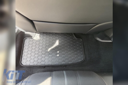 Specific rubber mats from Geyer & Hosaja suitable for VW Golf VII 2012-2019, Golf VIII with speedometer after 2019, Seat Leon III 2013-2019, Seat Leon IV after 2020, 4-piece set, black color-image-6227335