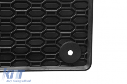 Specific rubber mats from Geyer & Hosaja suitable for Ford Galaxy 1995-2006, Seat Alhambra, VW Sharan 1995-2010, 5 seats, 3-piece set, black color-image-6227417