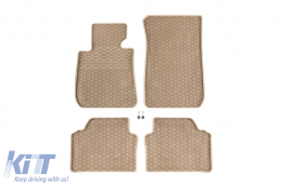 Specific rubber mats from Geyer & Hosaja suitable for BMW 3 Series E90 sedan, E91 wagon, E92 coupe, E93 convertible 2004-2013, 4-piece set, beige color