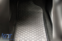 Specific rubber mats from Geyer & Hosaja suitable for VW Polo 2009-2017, Skoda Fabia after 2014, Seat Ibiza 2008-2017, 4-piece set, black color-image-6227681