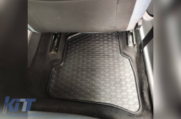 Specific rubber mats from Geyer & Hosaja suitable for VW Polo 2009-2017, Skoda Fabia after 2014, Seat Ibiza 2008-2017, 4-piece set, black color-image-6227682