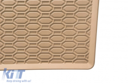 Specific rubber mats from Geyer & Hosaja suitable for Audi A4 B8 sedan, avant, Allroad 2007-2017, A5 8T 2007-2016, 4-piece set, beige color-image-6227881