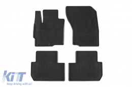Specific rubber mats from Geyer & Hosaja suitable for Citroen C-crosser 2007-2012, Mitsubishi Outlander III 2012-2021, Peugeot 4007 2007-2012, 4-piece set, black color-image-6228100