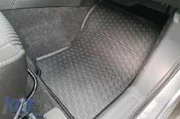 Specific rubber mats from Geyer & Hosaja suitable for Citroen C-crosser 2007-2012, Mitsubishi Outlander III 2012-2021, Peugeot 4007 2007-2012, 4-piece set, black color-image-6228103
