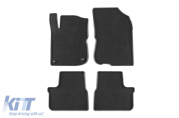Specific rubber mats from Geyer & Hosaja suitable for Peugeot 2008 2013-2019, 208 2012-2019, 4-piece set, black color - ABFMP6018679