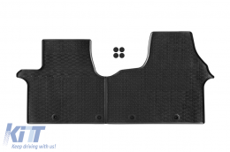 Specific rubber mats from Geyer & Hosaja suitable for Opel Vivaro 2014-2018, Renault Trafic after 2014, Fiat Talento, Nissan NV300 after 2016, 2-piece set, black color - ABFMO6018707
