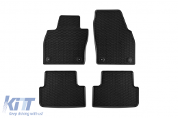 Specific rubber mats from Geyer & Hosaja suitable for Volkswagen Polo, Seat Ibiza, Seat Arona Crossover after 2017, Audi A1, Skoda Fabia, Volkswagen T-Cross after 2018, Taigo after 2020, 4-piece set, 