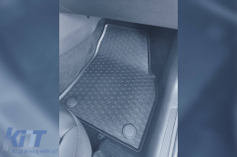 Specific rubber mats from Geyer & Hosaja suitable for Volkswagen Polo, Seat Ibiza, Seat Arona Crossover after 2017, Audi A1, Skoda Fabia, Volkswagen T-Cross after 2018, Taigo after 2020, 4-piece set, -image-6228385