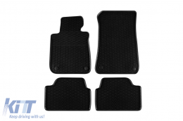 Specific rubber mats from Geyer & Hosaja suitable for BMW X1 E84 2009-2015, Series 1 E81, E87 2004-2011, E88, E82 2007-2013, 4-piece set, black color-image-6228410