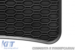 Specific rubber mats from Geyer & Hosaja suitable for BMW X1 E84 2009-2015, Series 1 E81, E87 2004-2011, E88, E82 2007-2013, 4-piece set, black color-image-6228416