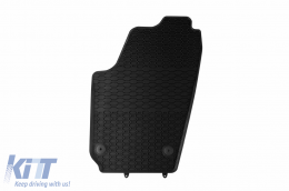 Specific rubber mats from Geyer & Hosaja suitable for Volkswagen Polo 2001-2009, Fox 2005-2010, Skoda Fabia 1999-2008, Seat Ibiza, Cordoba 2002-2008, 4-piece set, black color-image-6229672