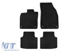 Specific rubber mats from Geyer & Hosaja suitable for Audi Q4 E-Tron, Volkswagen ID.5 after 2021, Cupra Tavascan after 2023, Skoda Enyaq, Volkswagen ID.4 after 2020, 4-piece set, black color