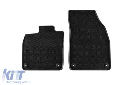 Specific rubber mats from Geyer & Hosaja suitable for Audi Q4 E-Tron, Volkswagen ID.5 after 2021, Cupra Tavascan after 2023, Skoda Enyaq, Volkswagen ID.4 after 2020, 4-piece set, black color-image-6229679
