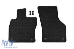 Specific rubber mats from Geyer & Hosaja suitable for Skoda Octavia wagon, Liftback 2013-2020, Volkswagen Golf VII hatchback 2012-2020, 2-piece set, black color - ABFMS6023369