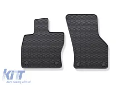 Specific rubber mats from Geyer & Hosaja suitable for Skoda Octavia wagon, Liftback 2013-2020, Volkswagen Golf VII hatchback 2012-2020, 2-piece set, black color-image-6248139