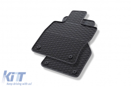 Specific rubber mats from Geyer & Hosaja suitable for Skoda Octavia wagon, Liftback 2013-2020, Volkswagen Golf VII hatchback 2012-2020, 2-piece set, black color-image-6248143