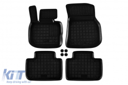 Specific rubber mats from Rezaw-Plast suitable for BMW X3 G01, X4 G02 after 2017 fit for all versions, 4-piece set, black color-image-6214287