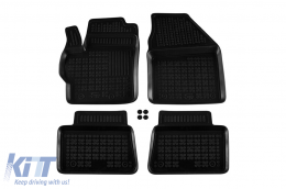 Specific rubber mats from Rezaw-Plast suitable for Toyota Yaris for all models with Hybrid 2020-2024, 4-piece set, black color-image-6215280
