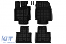 Specific rubber mats from Rezaw-Plast suitable for Lexus RX for all models including HeV, PHeV after 2022, 4-piece set, black color